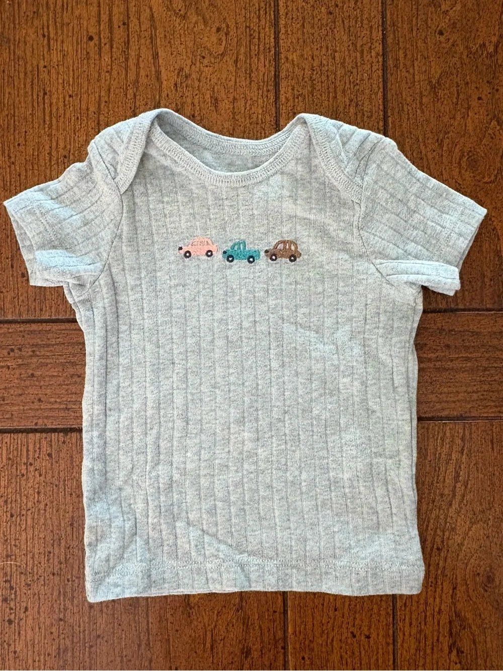 Carter's Baby Boy 3-Pc Set, Cars-Light Gray & White Shirt, Onesie, Pants-6 Month - Picture 5 of 9